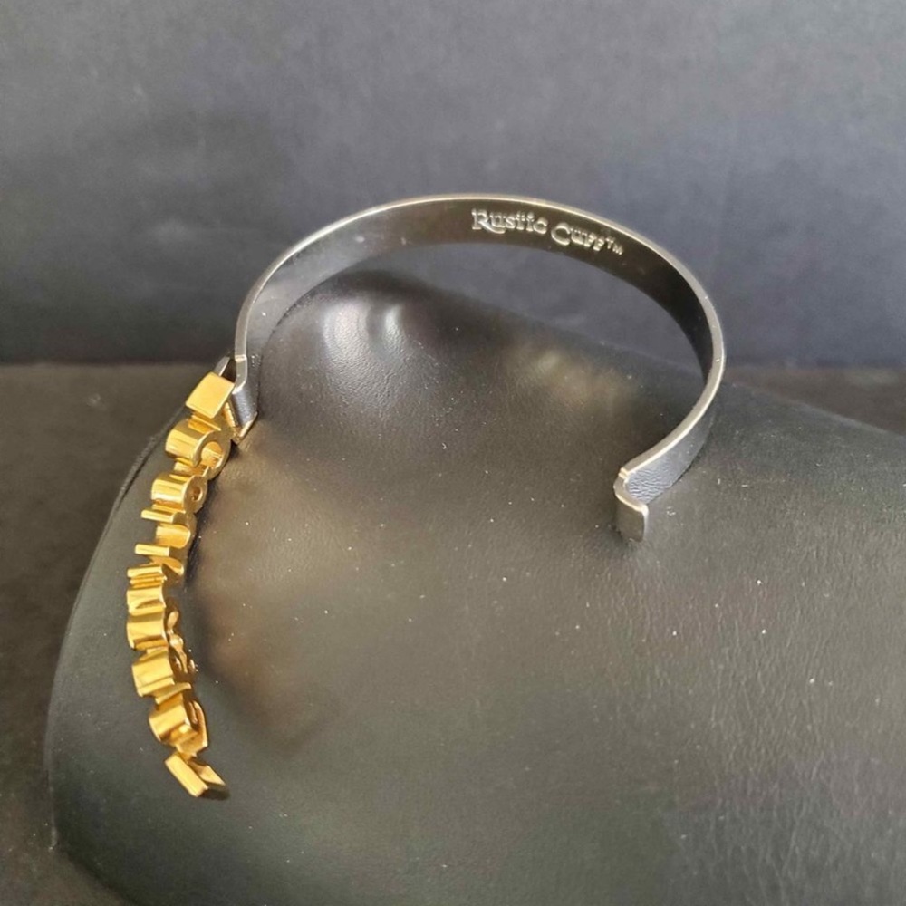 Rustic Cuff Courage Bracelet - image 2